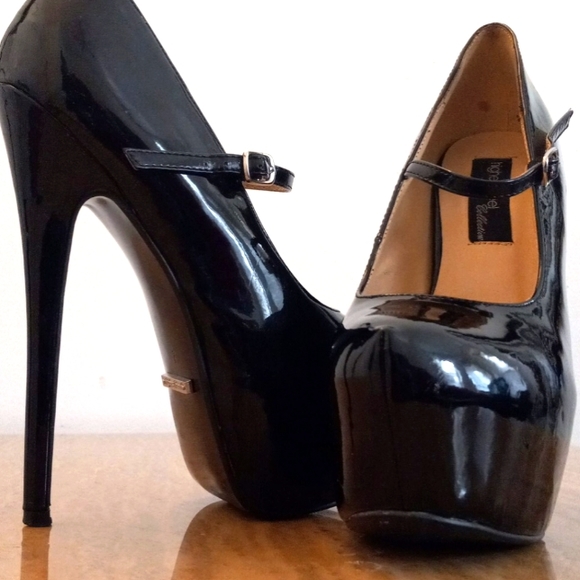 highest heel collection Shoes - The Highest Heel black patent leather pumps size 7